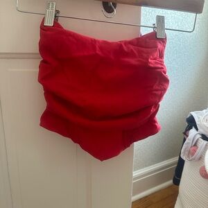 Blue Blush Red Strapless Corset Top Size S